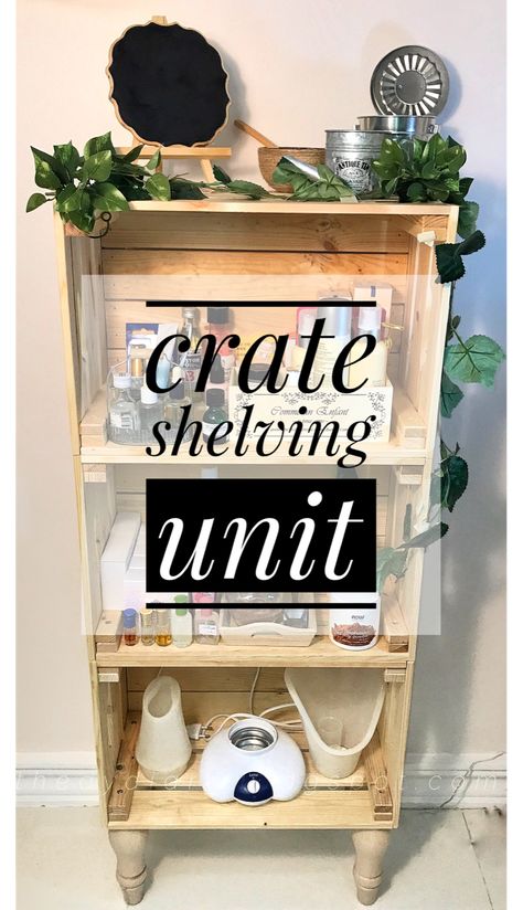 #diy #crafty #crafts #disply #imadethis #feelingcrafty #home #paint #craft #beautiful #super #hacks #fun #smile #stand #handmade #ikea #ikeahack #crate #KNAGGLIG #unit #box #boxes #wood #skincare #bathroom #perfumes #shoes #glue #easy #vintage #garden #stain #antique #aesthetic #organize #organizing #clean #shelf #shelving #shelves #décor #furniture #decor #decorating #decoration #interiordesign #diylife #d-i-y #house #units #store #storage #heavy #IVAR #solidpine #solid #pine #garage#livingroom Crate Shelves Bathroom, Ikea Craft Storage, Skincare Bathroom, Ikea Crates, Crate Shelf, Ikea Garden Furniture, Ikea Crafts, Wood Storage Shelves, Craft Storage Box