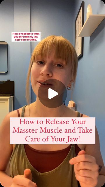 Grace Leger on Instagram: "Do you have to deal with TMJD or jaw tension on a regular basis? Give this mini jaw routine a try and let me know how it goes for you! Bonus points if you add heat for 5 min each side! #tmjd #jawpain #headacherelief #tmj #selfcare" Jaw Massage Trigger Points, How To Unclench Your Jaw, Tmj Exercises, Jaw Relaxation Exercise, Jaw Tension Relief Massage, Dislocated Jaw, Jaw Exercises Tmj, Tmj Massage, Facial Cupping