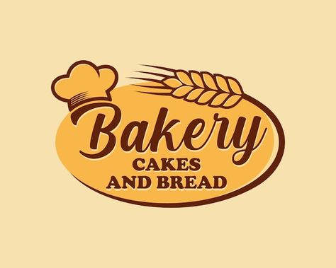 Vector bakery bread and cakes design log... | Premium Vector #Freepik #vector #bread-background #baker-logo #bakery-logo #bakery-background Bakers Logo, Bread Background, Bakery Background, Pastry Logo, Logo Bakery, Cakes Design, Baker Logo, Bakery Logo, Bakery Logo Design