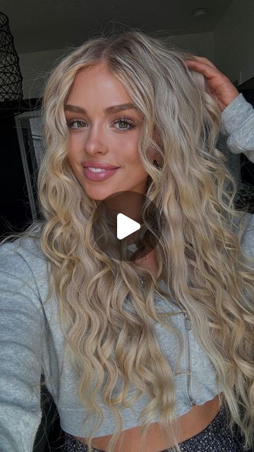 Miranda Hope on Instagram: "this curl duo👏🏼 #hairstyles #curltutorial #longhairstyles #hairstyle #hairtutorial #wavyhair #beachwaves" Crimped Beach Waves Hair, Twist And Crimp Hair, Curl And Crimp Hair, Long Hair Crimped Style, Easy Crimped Hairstyles, Crimped Wedding Hairstyles, Crimp And Curl Hair, Mermaid Curls Medium Hair, Beachwaver Hairstyles