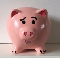 Fairies From Sleeping Beauty, Painted Piggy Bank, Money Box Gift, Moana Crafts, Piggy Bank Diy, Pig Bank, Ceramic Piggy Bank, Personalized Piggy Bank, Bank Money