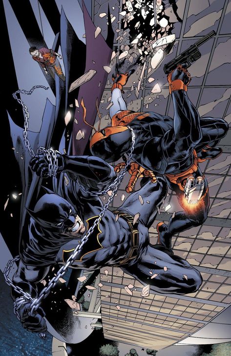 Batman Vs Deathstroke, Deathstroke Comics, Superhero Images, Batman Vs Joker, Batman Concept, Talia Al Ghul, Batman Dark, Comic Book Artwork, Batman Wallpaper