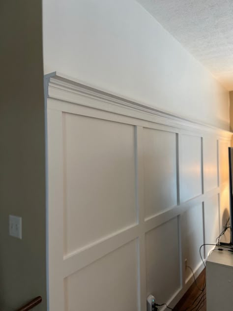 Board And Batten Wall Ledge, Panelling With Ledge, Wainscoting With Ledge, Board And Batten Wall With Picture Ledge, Board And Batten Wall With Ledge, Board And Batten Transition, Scalloped Board And Batten, Board And Batten With Picture Ledge, Board And Batten Picture Ledge