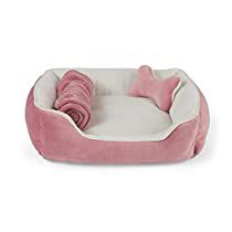 Cute Pink Dog Bed, Dog Bed Aesthetic Pink, Pink Dog Things, Cute Puppy Beds, Preppy Dog Bed, Cute Dogs Stuff, Pink Dog Supplies, Cute Dog Beds For Small Dogs, Pink Dog Stuff