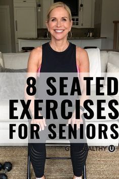 Seated Exercises For Seniors, Exercises For Seniors, Seated Exercises, Yoga For Seniors, Basic Workout, Chair Exercises, Daily Exercise Routines, Chair Yoga, Walking Exercise