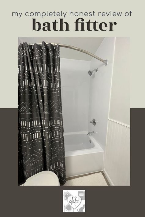 Find out my honest review of Bath Fitter and decide if you should use them, too! I'll give you my best tips for saving money with Bath Fitter for your bathroom remodel. Bathroom Renovation Shower, Bath Fitter, Tips For Saving Money, Bathtub Remodel, Bathroom Transformation, Fitted Bathroom, Hall Bathroom, New Bathroom, Bathroom Refresh