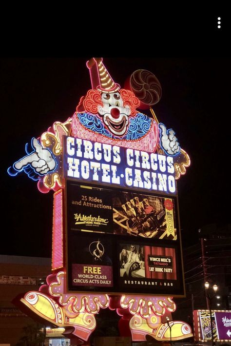 Circus Circus Las Vegas, Circus Acts, Vince Neil, Circus Circus, Party Drinks, Yearbook, Theme Park, Circus, Las Vegas