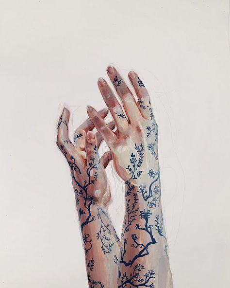 agnes cecile on Instagram: “the vase acrylic on canvas paper 35x45 cm ~ #agnescecile #blue #bluepottery #hands #acrylicpainting #painting” Agnes Cecile Art, Painting Street Art, Agnes Cecile, Kintsugi Art, Contemporary Art Painting, Blue Pottery, Blue Painting, Canvas Paper, Art Block