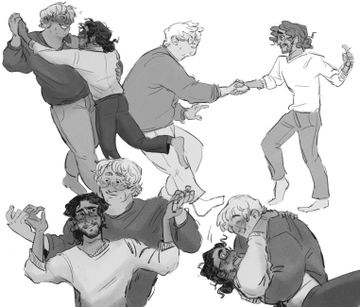 Eugene✨🍁🦁🍁✨ on Twitter: "another request from the bunch, jon and martin dancing (and bantering just a bit) #MagnusPod https://t.co/37FaisvVmD" / Twitter Jon And Martin, Martin X Jon, Welcome To Night Vale, Green Eye, British People, Amazing Drawings, British Men, On Tumblr, Beautiful Art