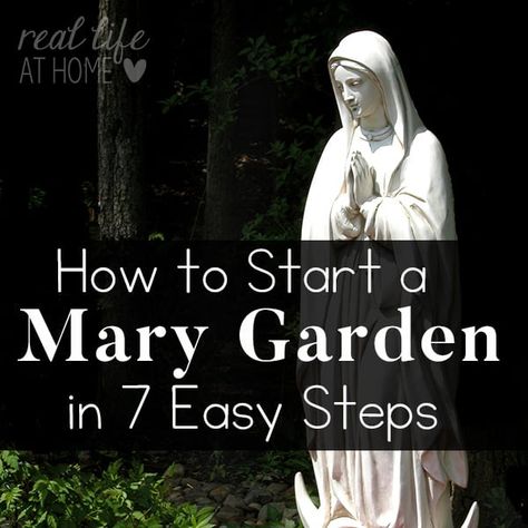 Marian Garden, Grotto Design, Mary Garden, Blessed Mother Statue, Prayer Garden, Sacred Garden, Virgin Mary Statue, Meditation Garden, Sloped Garden