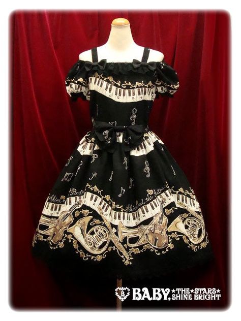 Dance of the Black Cats JSK I by Alice and the Pirates Music Dress, Japanese Lolita Fashion, Alice And The Pirates, Lolita Outfits, Elegant Gothic, The Pirates, Harajuku Fashion, Lolita Dress, Gothic Lolita