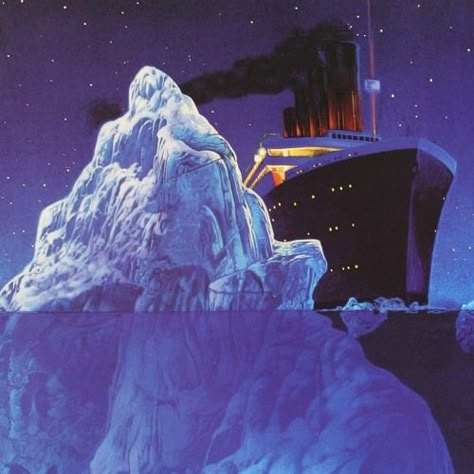 Every Iceberg finds its Titanic by Pinky Blue Titanic Boat Drawing, Titanic Drawing Easy, Titanic Ship Drawing, Titanic Ship Sinking, Titanic Iceberg, Cruise Theme Parties, Titanic Drawing, Titanic Boat, Star Liner