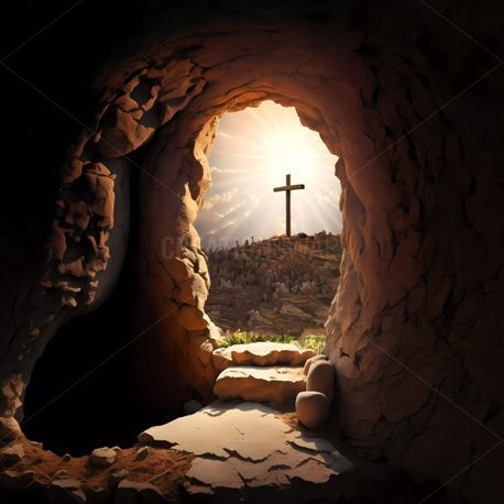 Media - Open Tomb | CreationSwap Jesus Tomb Pictures, Empty Tomb Painting, Christ Tomb, Prophetic Painting, Jesus Tomb, Flyer Background, Christian Sleeve Tattoo, Landscape Pencil Drawings, Cave Drawings