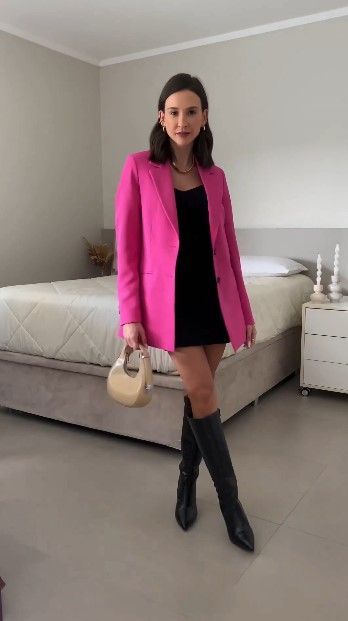 Pink Blazer Outfit Casual, Pink Blazer Outfit, Black Blazer Outfit, Blazer Outfits Casual, Blazer Outfit, Pink Blazer, Pinterest Girls, Blazer Outfits, Pink Outfits