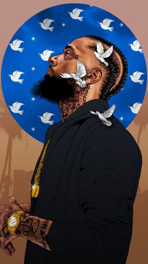 ‪#NipseyHussle 🏁🕊‬ Nipsey Hussle Wallpaper, Samaria Leah, Cultura Hip Hop, Lauren London Nipsey Hussle, Dope Cartoons, Hip Hop Artwork, Rapper Art, Nipsey Hussle, Rap Wallpaper