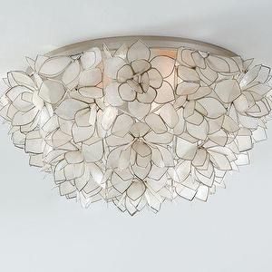 Lighting - Capiz Oversized Flushmount | Pottery Barn - capiz shell flushmount, capiz shell flush mount, petal shaped capiz flush mount, Affordable Bedroom Furniture, Capiz Shell, Flush Mount Lighting, Bedroom Lighting, Flush Mount Ceiling, Kitchen Lighting, Ceiling Fixtures, Home Lighting, Flush Mount