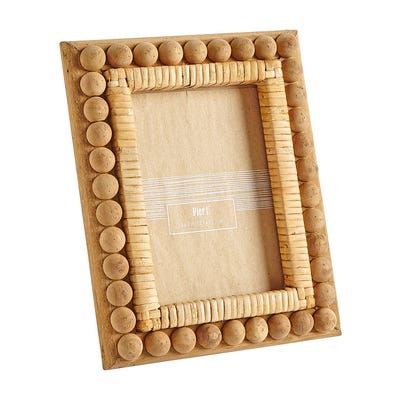 Natural Wooden Bead 5x7 Photo Frame Wall Painting Frames, Wood Block Crafts, Picture Frame Sizes, Art Cart, Block Craft, Collage Picture Frames, Indoor Patio, Gallery Wall Frames, Collage Frames