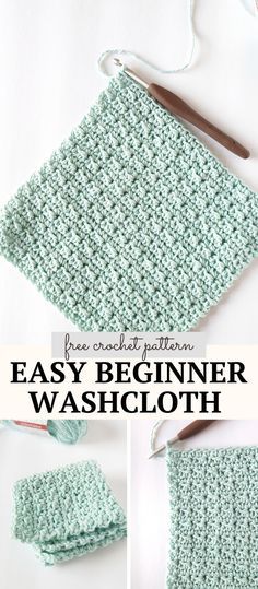 Easy Crochet Patterns For Beginners, Crochet Washcloth Free Pattern, Crochet Washcloth Free, Crochet Dish Cloth Free Pattern, Crochet Washcloth Pattern, Kitchen Crochet, Lucet, Dishcloth Crochet Pattern, Washcloth Pattern