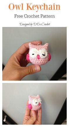 Kat Haken, Bookmark Diy, Crochet Owls, Owl Crochet Patterns, Owl Keychain, Shorts Pattern, Crochet Keychain Pattern, Pola Amigurumi, Crochet Animals Free Patterns