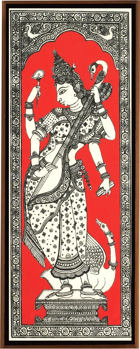 Indian Painting Styles, Traditional Indian Art Forms, Odisha Pattachitra Paintings, Patchitra Painting Odisha, Indian Style Painting, Pattachitra Art Paintings, Indian Art Style, Saraswati Madhubani Painting, Pattachitra Paintings Design