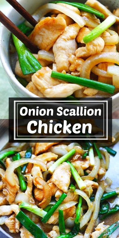 Chicken And Green Onion Recipes, Chicken With Green Onions, Chicken Green Onions Recipes, Recipes That Use Green Onion, Chicken And Onions Sauteed, Recipes With Scallions, Green Onion Recipes Dinners, Chicken And Onion Recipes, Green Onion Recipes