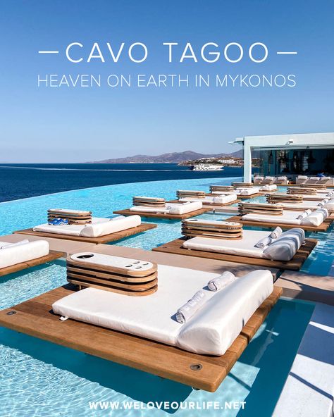 Cavo Tagoo Mykonos - Heaven on Earth in Mykonos • We Love Our Life Love Our Life, Cavo Tagoo, Cave Pool, Cosmopolitan Hotel, Cavo Tagoo Mykonos, Steam Bath, Hotel Amenities, Dream Pools, Spa Offers