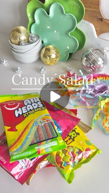 Amanda Hernandez on Instagram: "St. Patrick’s Day candy salad + fun way to gift this 🍀 

FOLLOW for part 2 - 
See  how I use these cute candy pouches when I host a kids paint day this weekend 🎨

Who doesn’t love a good candy salad? 
I’m an elder millennial so this is so nostalgic for me ✨ 

When I was growing up candy shops inside the mall  were so popular (where are my Sweet Factory fans at) and getting to make up your own candy mix to snack on while walking around the mall was the best 🍭 

Candy I used is from Target and drink pouches are from Michael’s. 

Will you be mixing up your own candy salad? 

save & share with your candy loving friends 🫶🏻 

FOLLOW FOR MORE FESTIVE IDEAS ✨
.
.
.
.
.
#candy #candysalad  #stpatricksday #stpatricksdaytreats #holidayideas #festive #holidaytreats Candy Store Ideas, Good Candy, Candy Salad, Candy Shops, Sweet Factory, Drink Pouches, Loving Friends, Cute Candy, Best Candy