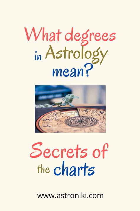 What do degrees in astrology mean? | Secrets of the charts Astrology Natal Chart, Astrological Degrees, Degrees In Astrology, Astrology Degrees, Learning Astrology, Degree In Astrology, What Is Astrology, Astrology Degree Chart, Asteroids In Natal Chart