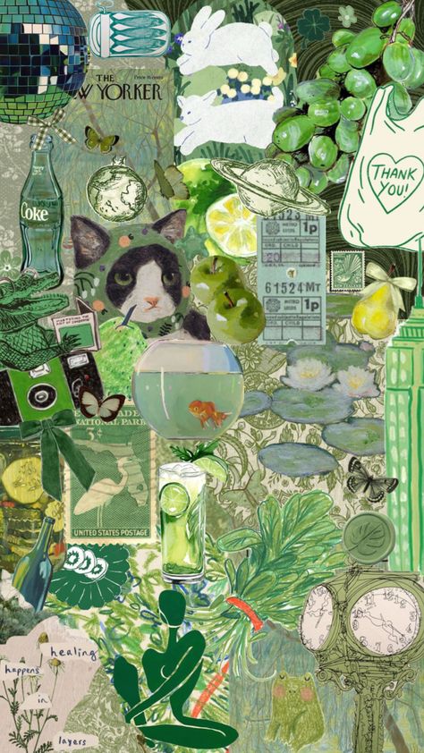 #green #aesthetic Aesthetic Shuffles, Green Aesthetic, Connect With People, Your Aesthetic, Creative Energy, Energy, Collage, Green