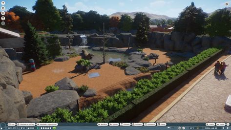 Zoo Games, Bear Habitat, Zoo Project, Zoo Architecture, Planet Coaster, Grizzly Bear, Garden Bridge, Theme Park, Habitat