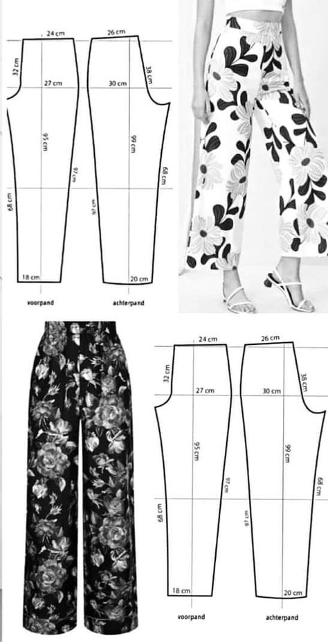 Women Trousers Pattern, Seluar Wanita, Learn Sewing, Clothing Pattern Design, Projek Menjahit, Trousers Pattern, Sewing Clothes Women, Fashion Design Patterns, Sewing Tutorials Clothes