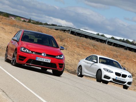 VW Golf R vs BMW M235i - Video Comparison - http://www.bmwblog.com/2014/08/17/vw-golf-r-vs-bmw-m235i-video-comparison/ Bmw Golf, Bmw 140i M Performance, Bmw M235i, Vw Golf Mk1 Wiring Diagram, Vw Citi Golf, Bmw I, Music Video Song, Golf R, 1973 Bmw 3.0 Csi