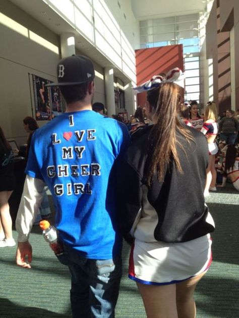 Cheer Couples, Football Girlfriend, Football Boyfriend, Football Cheer, Competitive Cheer, Cheer Outfits, Cheer Shirts, Cheer Girl, Cheer Dance