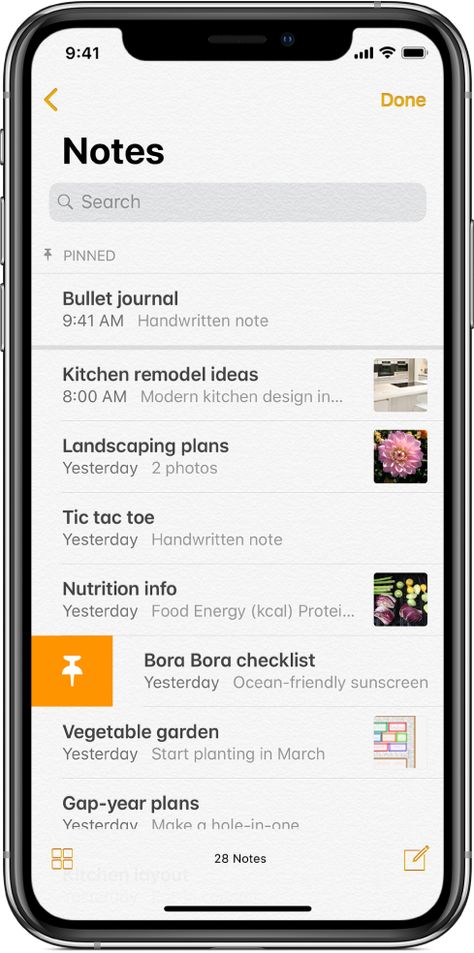Search and organize your notes on iPhone - Apple Support Notes Organization Iphone, Iphone Notes Organization, Apple Notes Ideas, Iphone Notes Aesthetic, Apple Notes Aesthetic, Notes On Iphone, Gap Year Plan, Apple Notes App, Notes Iphone