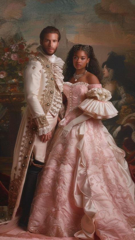 Bridgerton Dresses Queen, Black Women Regency Era, Roman Princess Aesthetic, Black Princess Photoshoot, Bridgerton Aesthetic Black Women, Royal Costume Ideas, Black Prince Aesthetic, Bridgerton Aesthetic Dresses, French Royalty Aesthetic