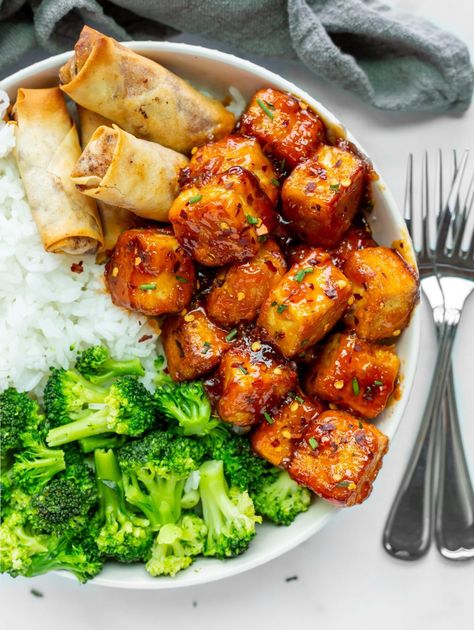 Firecracker Tofu - Best of Vegan Firecracker Tofu, Tofu Meals, Firecracker Chicken, Vegan Entrees, Tofu Vegan, Vegan Worcestershire Sauce, Vegan Tofu, Tofu Dishes, Enjoy Your Meal