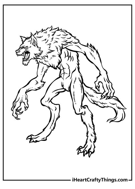 Werewolf Coloring Pages Werewolf Pictures, Werewolf Coloring Pages, Printable Flower Coloring Pages, Pictures To Color, Image Cover, Classic Monsters, Flower Printable, Flower Coloring Pages, Cute Coloring Pages