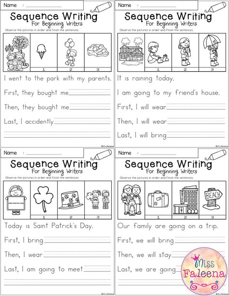 Sequence Writing Online Worksheet A8B Sequencing Kindergarten, 1st Grade Writing Worksheets, Story Sequencing Worksheets, Sequence Writing, Sequencing Worksheets, 1st Grade Writing, Story Sequencing, First Grade Worksheets, First Grade Writing