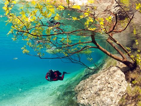 12 Photos That Will Make You Want to Visit Austria - Condé Nast Traveler Green Lake Austria, Underwater Park, Bawah Air, Visit Austria, Green Lake, Conde Nast Traveler, World Photo, Places Around The World, Hiking Trails