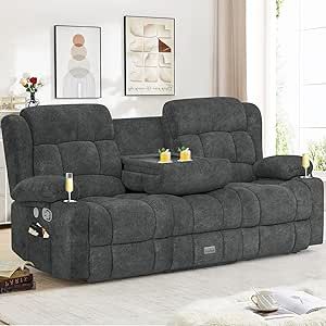 Recliner Sofa Living Room Decor, Recliner Sofa Living Room, Sofa With Cup Holders, Living Room Cream, Gray Sofas, Cloud Couch, Loveseat Recliners, Theater Recliners, Storage For Living Room