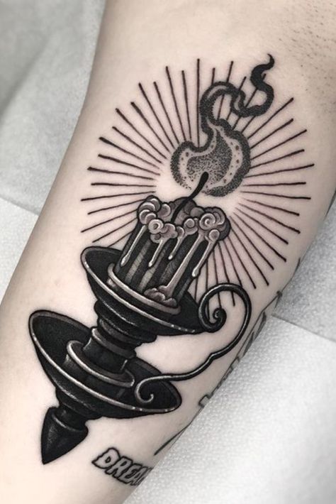 #tattoo #ink #tattooart #tatuaje #bcntattoo #barcelona #blacktattoo #blackwork #frankitattoo #blackworkers #blacktattooing #skinartmag #blackink #btattooing #darkart #candle #candletattoo Candle Light Tattoo, Lantern Tattoo Ideas, Candle Lantern Tattoo, Candle Tattoo Design, Lantern Tattoo, Card Tattoo Designs, Candle Tattoo, Samurai Tattoo Design, Goth Tattoo