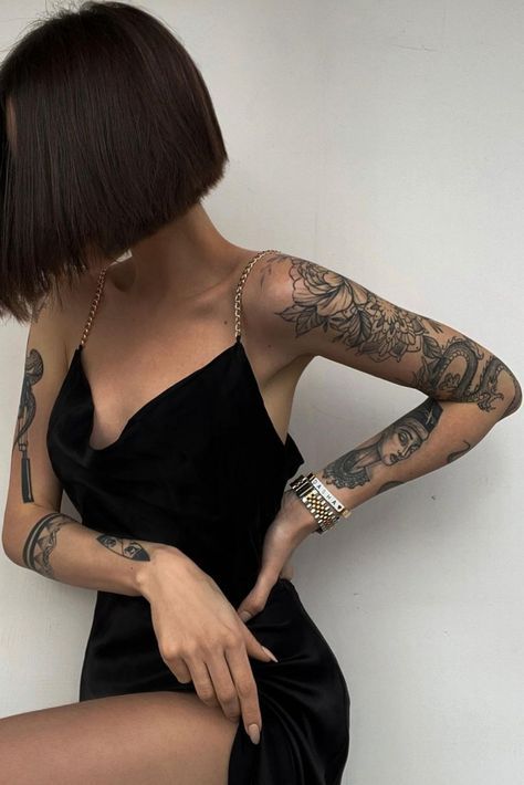 Tattoo Collage, Stylist Tattoos, Bond Girl, Creative Hairstyles, Dope Tattoos, Piercing Tattoo, Body Tattoos, Cute Tattoos, Tattoo Inspo