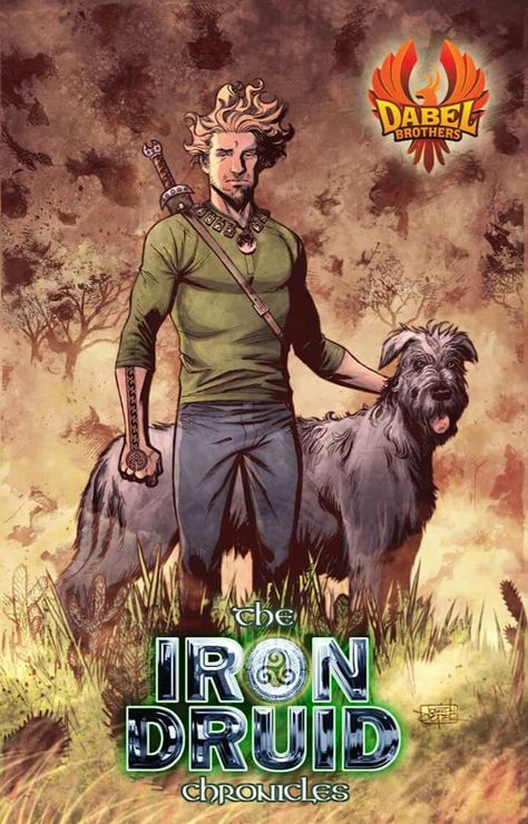 The Iron Druid Chronicles, Iron Druid, Modern Mythology, Hellboy Art, Warrior Poet, Atlas Shrugged, Book Theme, Modern Magic, Irish Wolfhound