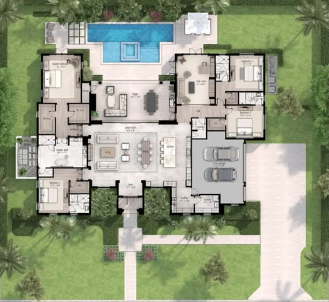 2915 Bluewater Cv, Delray Beach, FL 33483 | MLS #RX-10870765 | Zillow Beach House Layout, Wood Floor Tiles, Tile Wood Flooring, Beach House Flooring, Cleaning Floors, Modern Floor Plans, Mansion Floor Plan, Building House Plans Designs, Villa Plan