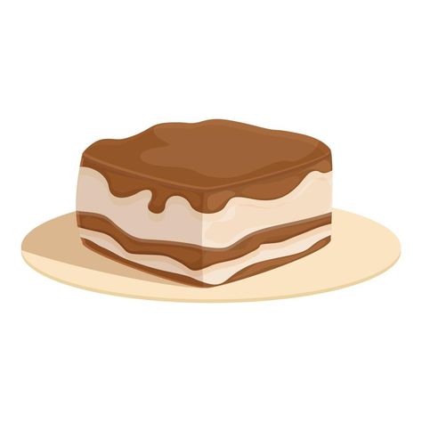 Brown tiramisu icon cartoon vector. Cake food Tiramisu Cake Drawing, Tiramisu Drawing, Tiramisu Illustration, Cake Animation, Animation Food, Tiramisu Dessert, Cake Drawing, Tiramisu Cake, Wallpaper Stickers