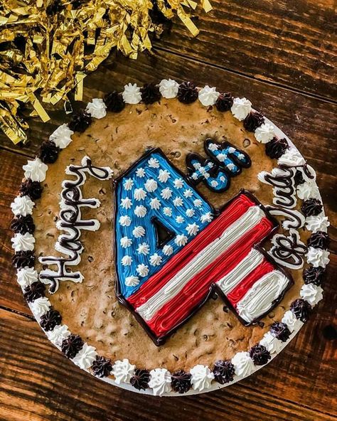 4th July Food, Cookie Cake Designs, Fourth Of July Food, Dessert Cupcakes, Fun Cookies, Cookie Cake, Cookie Desserts, Holiday Desserts, Let Them Eat Cake