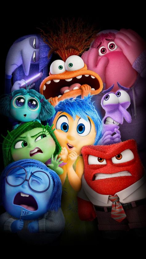 In Side Out 2 Wallpaper, Inside Out 2 Characters Wallpaper, Inside Out 2 Characters New, Inside Out Characters Wallpaper, Inside Out 2 Characters, Inside Out Poster, Cartoons Movie, Inside Out Cartoon, Inside Out Art