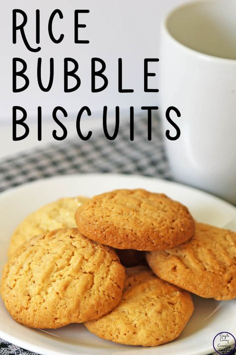 Rice Bubble Recipes, Recipes With Rice, Rice Bubbles, Vegan Biscuits, Biscuit Recipes, Biscuits Easy, Homemade Biscuits, Zebra Stripes, Biscuit Cookies