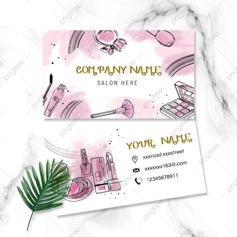 Glamour Eyes, Makeup Artist Business Cards Design, Cosmetic Business Cards, Makeup Business Cards, Artist Business Card, Company Business Cards, Watercolor Business Cards, Pink Business Card, Card Design Template