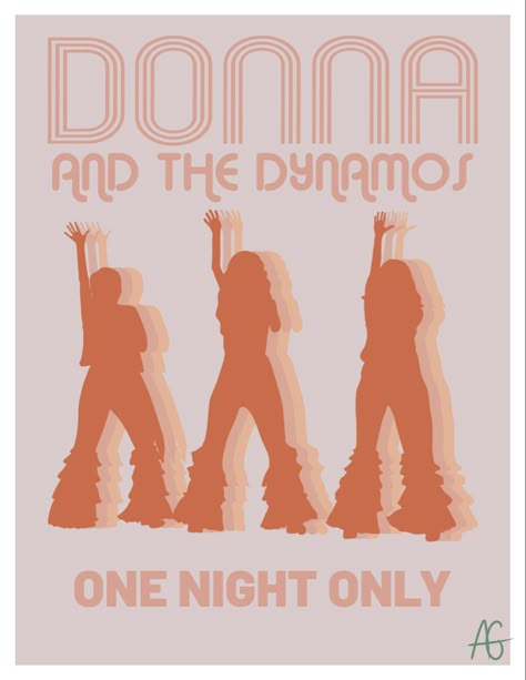 Donna And The Dynamos, The Dynamos, Mamma Mia Aesthetic, Abba Mamma Mia, Mia Aesthetic, Mamma Mia Party, Queen Poster, Dorm Posters, Taylor Swift Posters